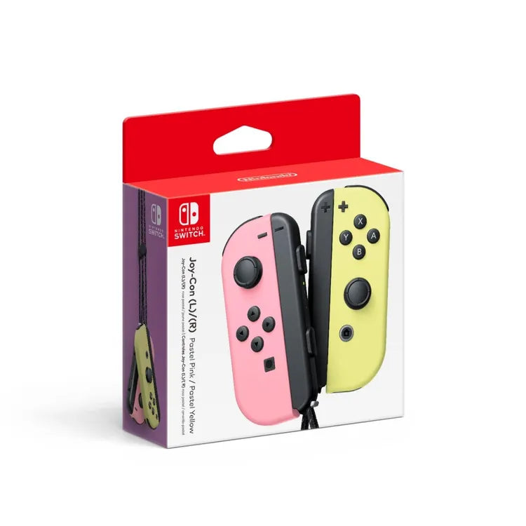 Joy-Con Rosa Pastel y Amarillo Pastel de Nintendo Switch.