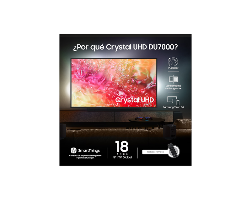 Televisor Samsung Crystal UHD TV 43 pulgadas DU7000